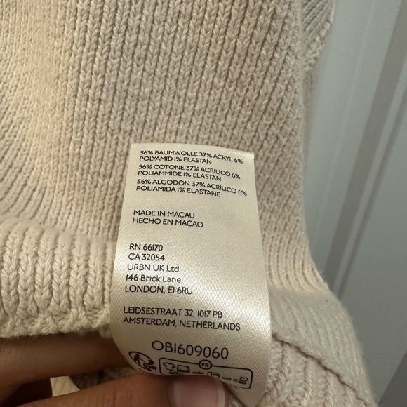 Free People Easy Street Cream Cropped Sweater - Picture 4 of 5